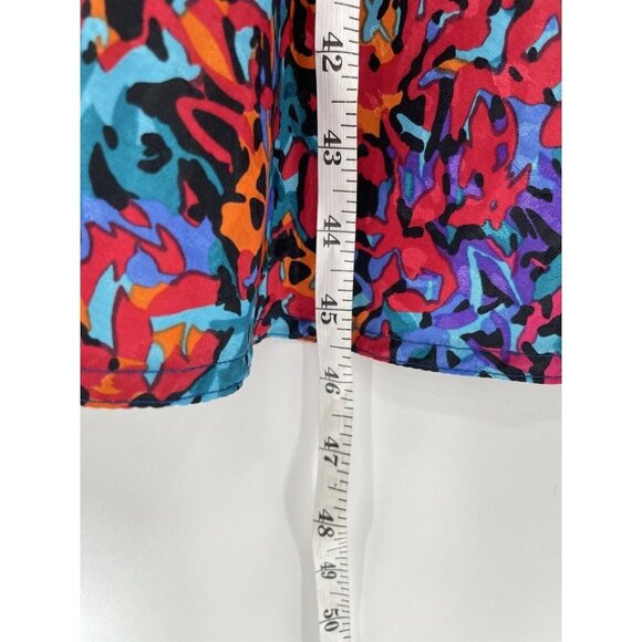 Umba for‎ Parnes Feinstein Vintage Colorful V-Neck Zip Back Dress Size 16, USA - Picture 9 of 12